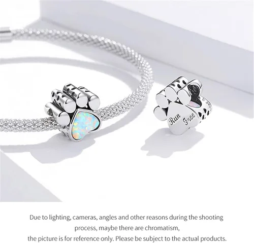 Vista 2 de BISAER Pulsera contra el mal de ojo de plata de ley 925, abalorios de cristal azul, dije de mano Hamsa para pulsera Pandora
