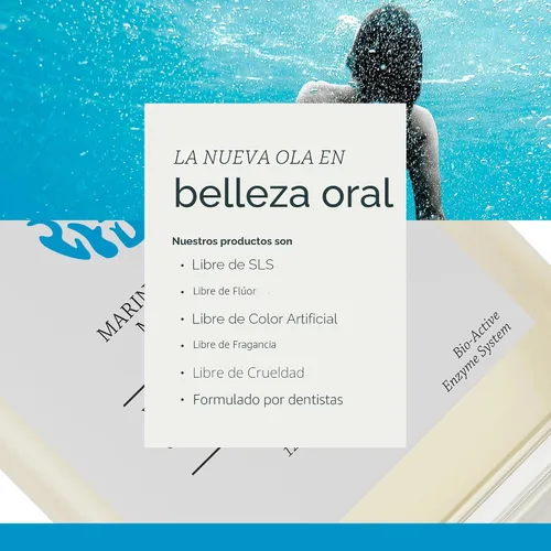 Vista 6 de Olas Enjuague Bucal Sin Alcohol y Enjuague Oral - Enjuague Bucal Marino Bioactivo con Aceites Esenciales y Antioxidantes para un Microbioma Oral