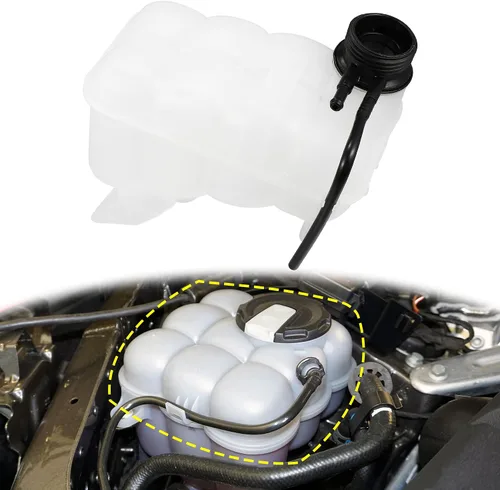 Vista 3 de X AUTOHAUX Tanque de depósito de radiador de refrigerante PCF101410 Botella de expansión de desbordamiento de refrigerante para tierra para Rover