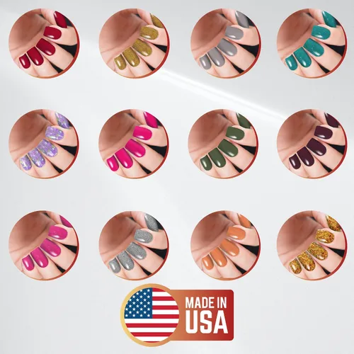 Vista 6 de Mia Secret - Polvo acrílico para uñas (12 unidades), colección frutal