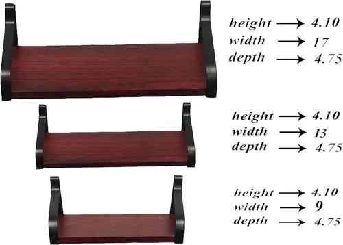 Vista 4 de DECOMIL Estantes flotantes para montar en la pared, estantes de almacenamiento de pared de madera rústica, juego de 3 para cualquier espacio
