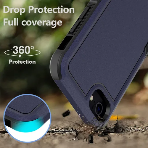 Vista 416 de Jeylly Funda para iPhone SE/Funda para iPhone 5S, Exterior de Plástico Duro que Absorbe Golpes + Interior de Silicona de Goma Defensor contra