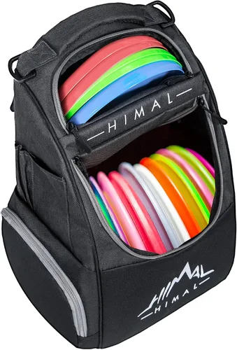 Vista 7 de HIMAL HIMAL Disc Golf Bag, 22+ Discs Lightweight Backpack Durable Disc Golf Backpack, Large Capacity, Multiple Storage Pockets, Padded Straps