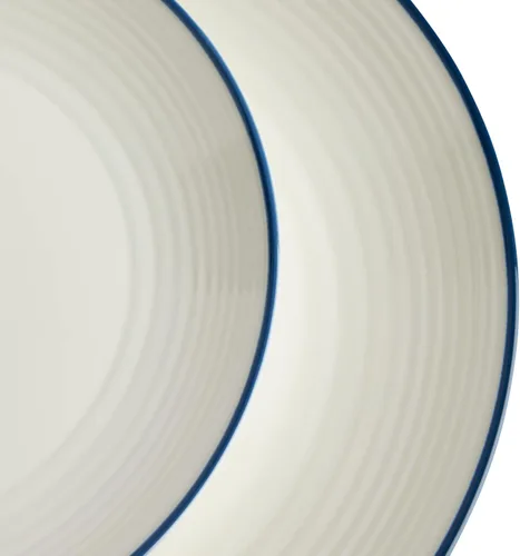 Vista 8 de Royal Doulton Exclusivamente para Gordon Ramsay Maze Denim Line Juego de vajilla de 16 piezas