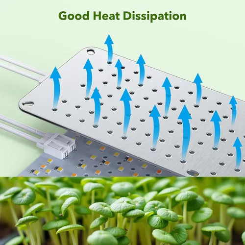 Vista 8 de SDOVUERC Luces de Crecimiento de Espectro Completo 384 LEDs, Luces de Crecimiento de Plantas de 24W para Plantas de Interior con Función de Conexión