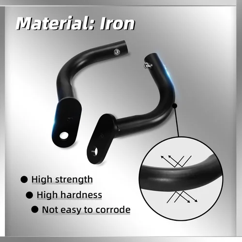Vista 6 de TCT-MOTORPARTS Soporte de protección de alforja con bracket se adapta a Harley Touring FLHT modelos 97-08 Negro