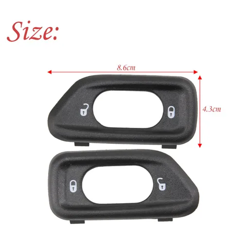Vista 4 de RLB-HILON - 1 par de bisel de interruptor de cerradura de puerta para Jeep Wrangler JK modelo for 2011 2012 2013 2014 2015 2016 2017 2018 Year