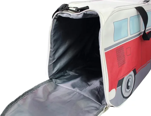 Vista 7 de BRISA VW Collection - Volkswagen Samba Bus T1 Camper Van Sport, gimnasio, bolsa de viaje, bolsa de lona con compartimento para zapatos y artículos