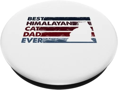 Vista 2 de Best Cat Dad Ever - Father Himalayan Cat PopSockets Swappable PopGrip