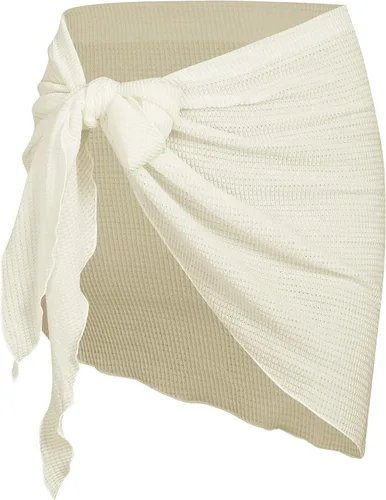Vista 13 de ZAFUL - Pareo de mujer, pareo de playa, pareo transparente para bikini, pareo de gasa para traje de baño 0- Café