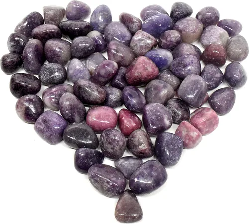 Vista 8 de Guijarros de cabujón de amatista púrpura oscuro pulido natural brillante piedra preciosa de cuarzo cristal mineral Tumbled Stone especímenes