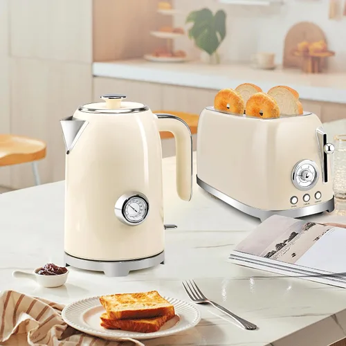 Vista 8 de SUSTEAS Tetera Eléctrica - Hervidor de Agua Caliente de 57 oz para Té con Termómetro, Tetera de Acero Inoxidable de 1500W de Calentamiento Rápido