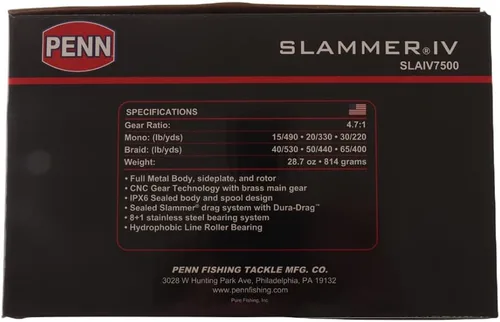 Vista 4 de Penn Carretes de pesca giratorios Slammer IV