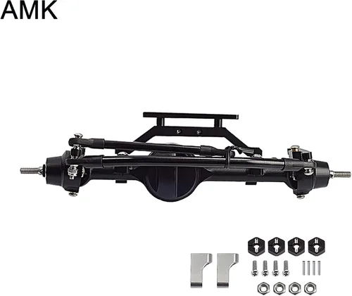 Vista 7 de Aleación de aluminio CNC eje delantero completo para 1/10 RC Crawler RC4WD Ge-Lande II TF2 D110 Yo-ta II Ejes (negro)