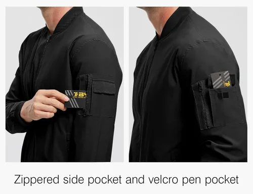 Vista 5 de Rdruko Chaqueta Bomber Ligera para Hombre Cazadora Cortavientos Casual Elegante a la Moda
