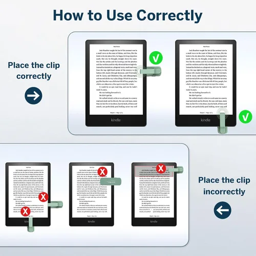 Vista 8 de [Compatible con fundas] Anillo pasador de páginas con control remoto para Kindle Paperwhite Oasis Scribe Kobo eReaders, controles remotos para verde