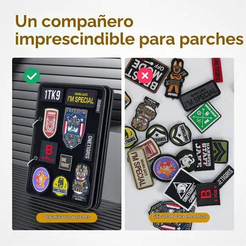 Vista 5 de OneTigris Tablero de parches, soporte de exhibición de parches tácticos de Negro
