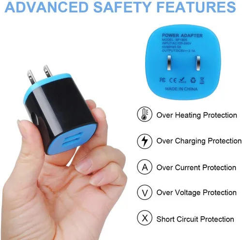 Vista 4 de Cargador tipo C de carga rápida, cargador de pared bloque enchufe, cable de carga rápida tipo C Android USB C para teléfono, cable de carga de 6