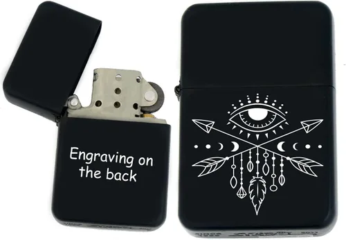 Vista 32 de Groomsman - Encendedor personalizado a prueba de viento negro mate, grabado láser gratuito para él, marido, padre, padrinos de boda, novio, papá
