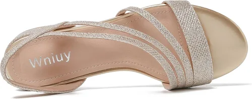 Vista 3 de Sandalias de tacón bajo para mujer, con tiras y puntera abierta, correa al tobillo, tacón bajo, sandalias de tacón grueso, sandalias de fiesta