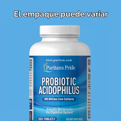 Vista 2 de Puritan's Pride Suplemento probiótico, Acidophilus, cápsula, 250 unidades (paquete de 1)