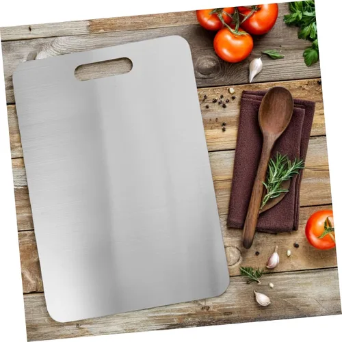 Vista 6 de Tabla de cortar de doble cara 3pcs acero inoxidable para cocina