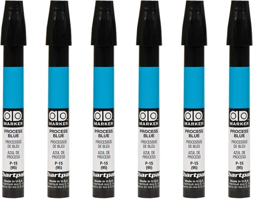 Vista 3 de AD Marker The Original Chartpak, Tri-Nib, azul proceso, 1 cada uno (P15)