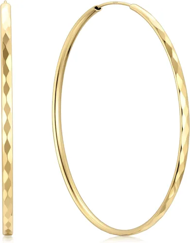 Vista 28 de ChicSilver Aretes de aro de plata de ley para mujer, aros de plata de ley 14k dorado