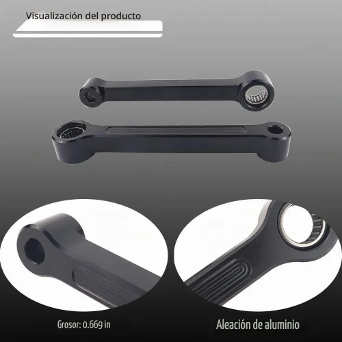 Vista 2 de Kits de eslabones de bajada de motocicleta, accesorios de suspensión de eslabones de caída, color negro, compatible con Royal Enfield Himalayan