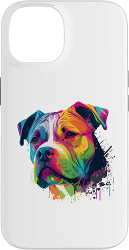Vista 4 de Colorful American Bulldog American Bully Men Women Case for iPhone 17
