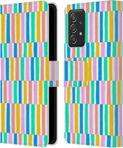 Vista 32 de Head Case Designs Officially Licensed Ninola Brushstrokes Multi Colorful Leather Wallet Case Compatible with Samsung Galaxy A07 4G