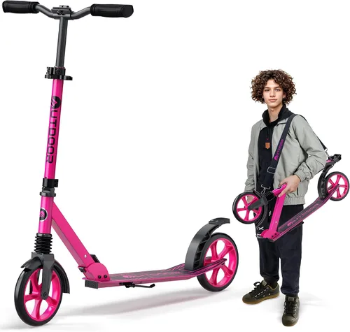 Vista 13 de Patinete Cruiser para exteriores a partir de 6 años, para niños, adolescentes y adultos, carga máxima de 250 libras, plegable, ruedas de 8 pulgadas