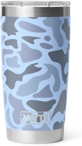 Vista 18 de YETI Rambler - Vaso de acero inoxidable con aislamiento al vacío de 20 onzas con tapa MagSlider Blanco