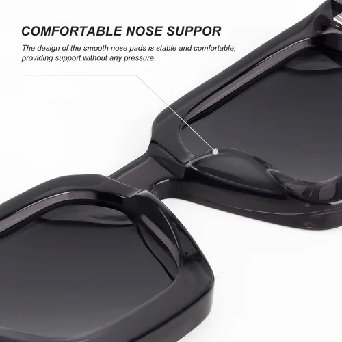 Vista 4 de Baililai Gafas de sol polarizadas unisex de moda para hombres y mujeres, 100% bloqueo UV 1439s