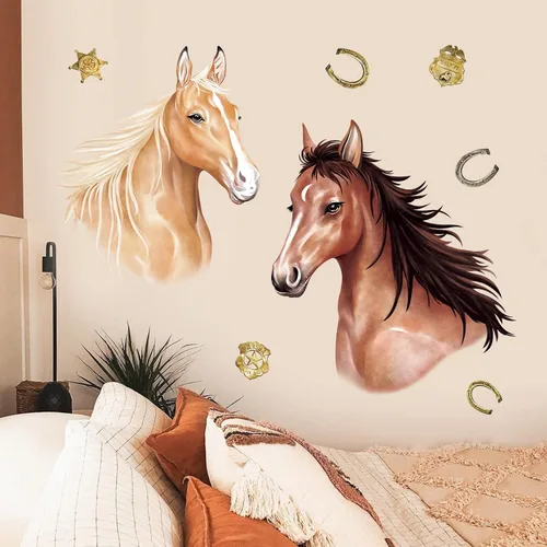 Vista 2 de Decalmile - Calcomanías de pared para pared, diseño de animales de granja