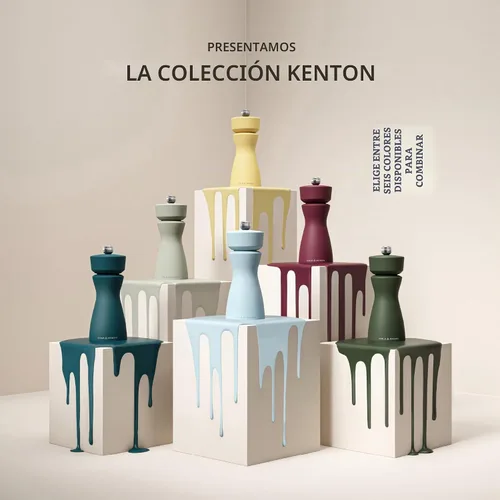 Vista 8 de Cole & Mason Kenton - Molinillo de sal y pimienta, molinillo manual recargable con mecanismo de cerámica ajustable, accesorio de comedor para Oliva