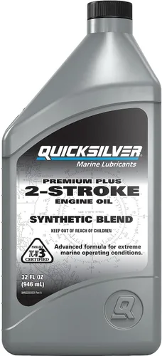 Vista 11 de Quicksilver Premium Plus - Aceite de motor marino de mezcla sintética de 2 tiempos, 2.5 galones