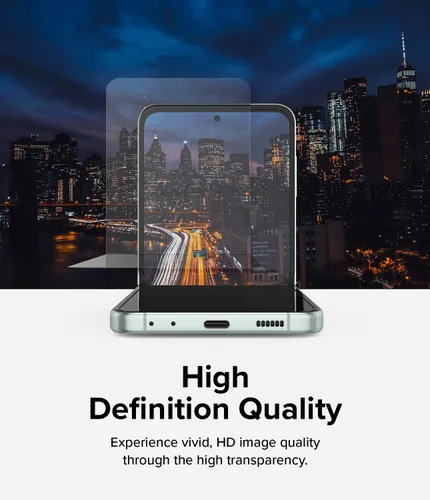 Vista 6 de Ringke Película doble fácil [protección de 4 capas] compatible con Samsung Galaxy Z Flip 5, revestimiento de reparación autocurable, cobertura