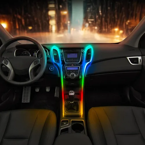 Vista 3 de Feit Electric Tira de luz LED para interiores de 5 pies, regulable, 0.1 pulgadas de ancho, persecución multicolor, alimentada por USB, patrones