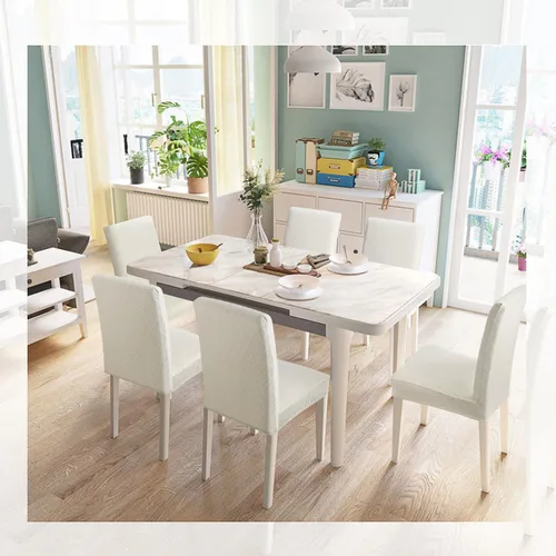 Vista 7 de Fundas para silla de comedor Yisun, fundas elásticas para silla de comedor, funda protectora para silla de comedor, mezcla de poliéster, Beige
