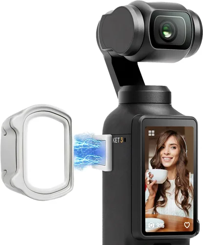 Vista 2 de STARTRC Luz de relleno magnética para DJI Osmo Pocket 4/3 Creator Combo, montaje magnético compatible con accesorios DJIPocket 4/3/Osmo Mobile