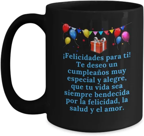Vista 3 de Taza de regalo de cumpleaños Feliz Cumple regalos Sorpresa para novio oh novia Feliz cumpleaños decoraciones para hermano hermana
