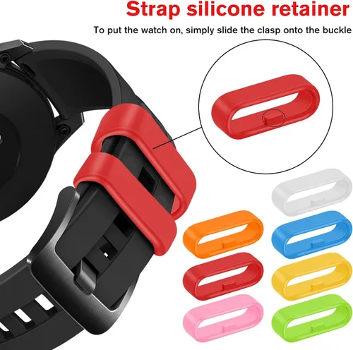 Vista 3 de cobee Correas de silicona para reloj, 10 piezas de correas de reloj, anillos de sujeción de repuesto para correa de reloj, correa de reloj, correa
