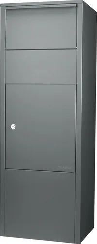 Vista 9 de Winbest – Buzón independiente de acero con cerradura tamaño grande, color gris