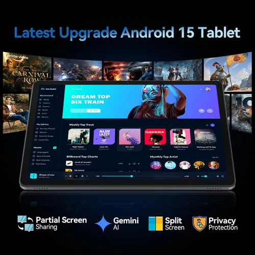 Vista 3 de 2025 La última tableta Android 15 de 11 pulgadas con celular dual 4G, tabletas Octa-Core con 128 GB de ROM 16 GB de RAM 1 TB Expand, tabletas