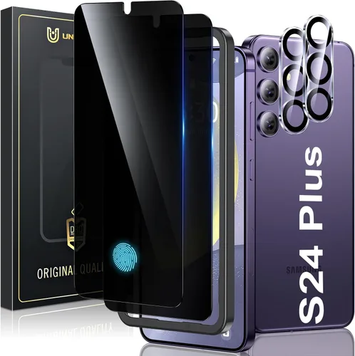 Vista 14 de UniqueMe Paquete de 2+2 protectores de pantalla de privacidad para Samsung Negro
