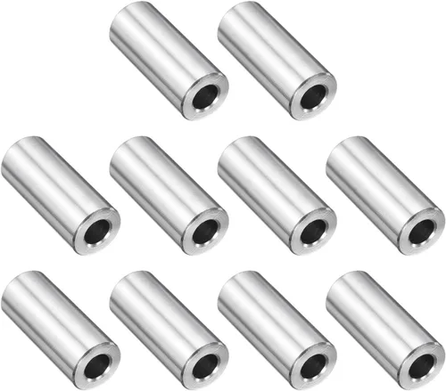 Vista 21 de uxcell 10 piezas de espaciador de acero inoxidable de 3/8" de diámetro interno x 3/4" de diámetro exterior x 1" de longitud, espaciador de rosca
