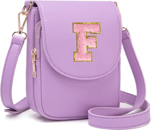 Vista 117 de Viverte Bolso Cruzado para Niñas Adolescentes Pequeñas, Bolso Inicial para Celular, Pequeña Cartera para Niños Pequeños, Bolso de Cuero con Tres