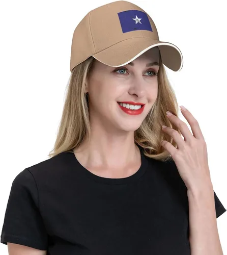 Vista 3 de QIZYOQA Bonnie Blue Flag Texture Effect Baseball Cap for Men Women Adjustable Funny Dad Hat