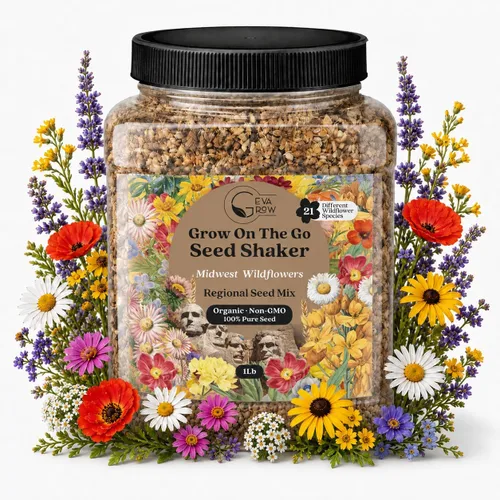 Vista 14 de Mezcla regional de semillas de flores silvestres de GevaGrow (Midwest Wildflowers Mini Shaker)